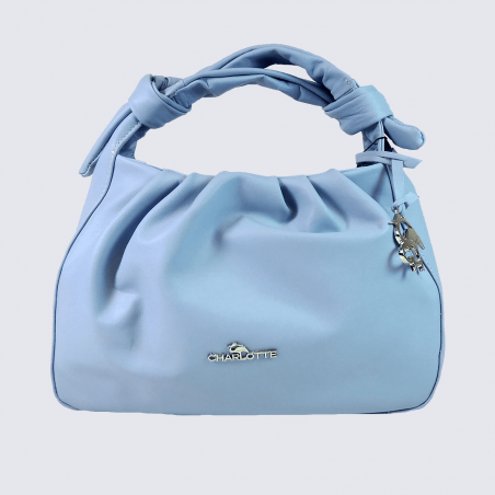 Sac à main Charlotte, sac à main tendance femme en cuir bleu céleste