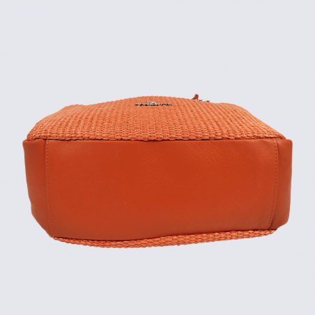 Sac à main Charlotte, sac à main tendance femme en cuir tressé orange Sac à main Charlotte, sac à main tendance femme en cuir tressé orange