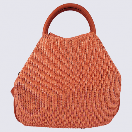 Sac à main Charlotte, sac à main tendance femme en cuir tressé orange Sac à main Charlotte, sac à main tendance femme en cuir tressé orange