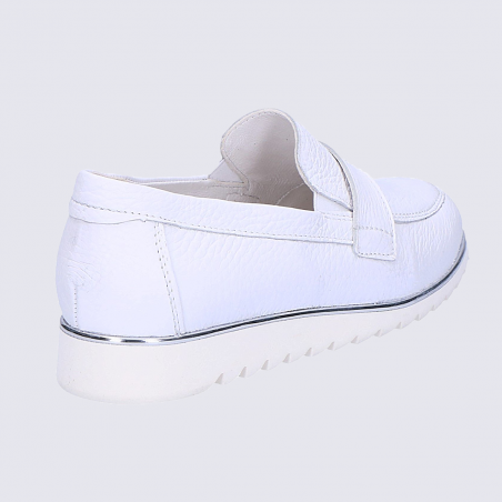 Mocassins Waldlaufer, mocassins élégants femme en cuir blanc