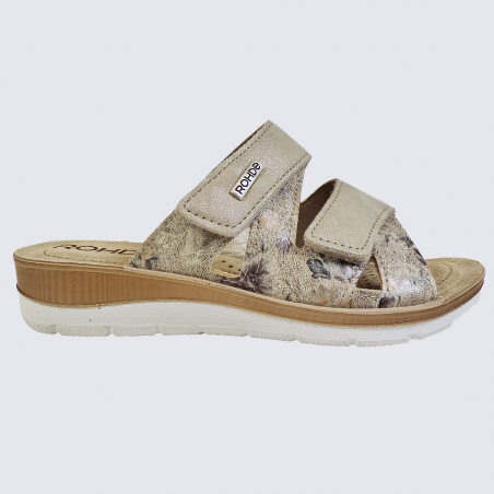 Mules Rohde, mules compensées femme imprimé fleuri nature Mules Rohde, mules compensées femme imprimé fleuri nature