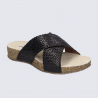 Mules Josef Seibel, mules tressées confortables femme en cuir noir Mules Josef Seibel, mules tressées confortables femme en cuir noir