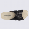 Mules Josef Seibel, mules tressées confortables femme en cuir noir Mules Josef Seibel, mules tressées confortables femme en cuir noir