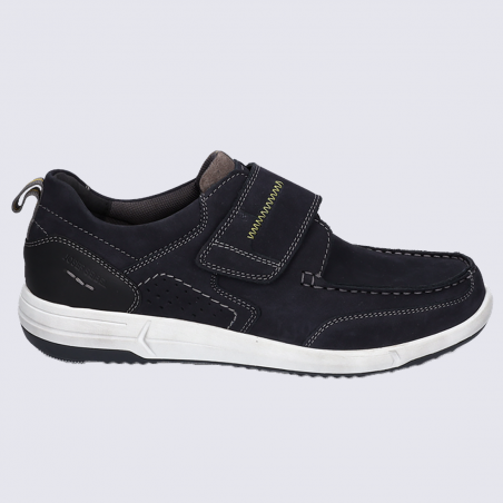 Chaussures Josef Seibel, chaussures sportives homme en cuir nubuck indigo