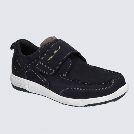 Chaussures Josef Seibel, chaussures sportives homme en cuir nubuck indigo