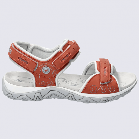 Sandales Allrounder, sandales à velcro sportives femme corail