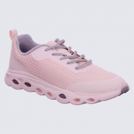 Baskets Ara, baskets Energystep femme en textile rose