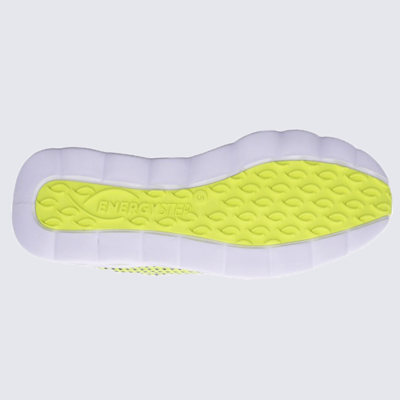 Baskets Ara, baskets Energystep femme en textile néon jaune blanc