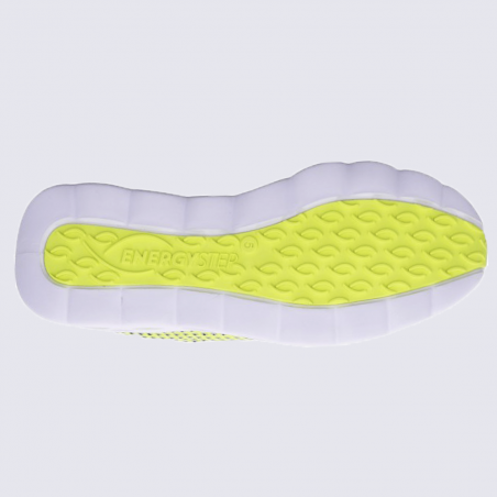 Baskets Ara, baskets Energystep femme en textile néon jaune blanc