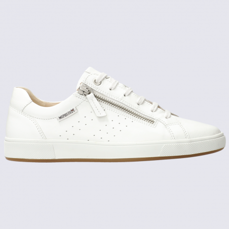 Baskets Mephisto, baskets basses tendances femme en cuir blanc