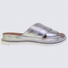 Mules Ara, mules à brides croisées femme en cuir argent Mules Ara, mules à brides croisées femme en cuir argent