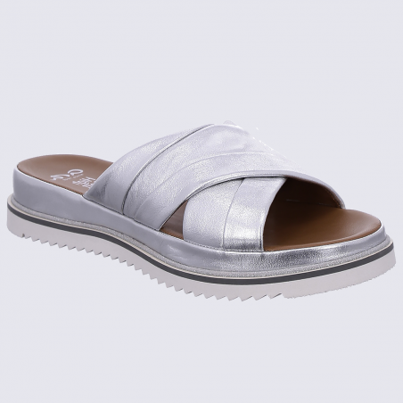 Mules femme argent top