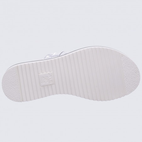 Mules Ara, mules à brides croisées femme en cuir argent Mules Ara, mules à brides croisées femme en cuir argent