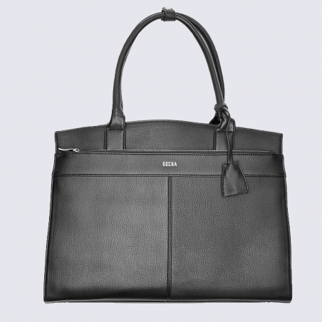 Sac business Socha, sac de travail pour ordinateur 15.6" femme noir