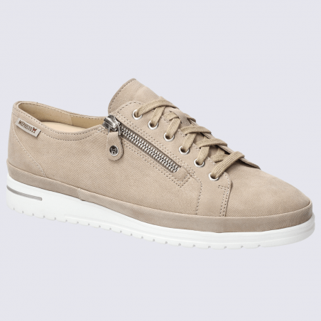 Baskets Mephisto, baskets basses tendances femme en cuir beige