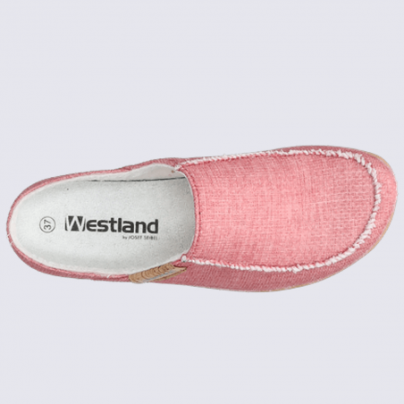 Mules Westland by Josef Seibel, mules confortables femme en textile rose