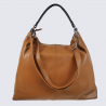 Sac porté épaule Charlotte, sac porté épaule bicolore femme en cuir marron Sac porté épaule Charlotte, sac porté épaule bicolore femme en cuir marron