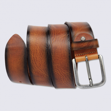 Ceinture Bernd Götz, ceinture tendance en cuir marron