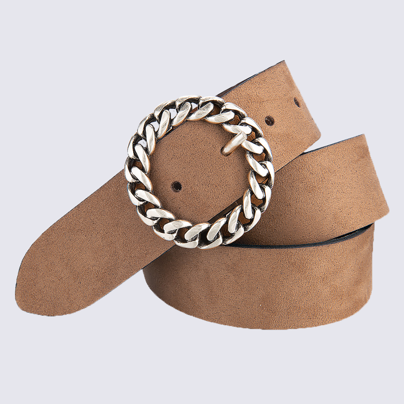 Ceinture Bernd Götz, ceinture tendance femme en cuir nubuck camel I Igert  Chausseur & Maroquinier Dannemarie