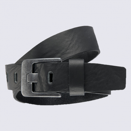 Ceinture Bernd Götz, ceinture tendance en cuir noir