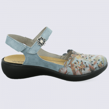 Sandales Westland by Josef Seibel, sandales imprimé floral femme en cuir bleu