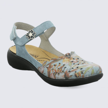 Sandales Westland by Josef Seibel, sandales imprimé floral femme en cuir bleu