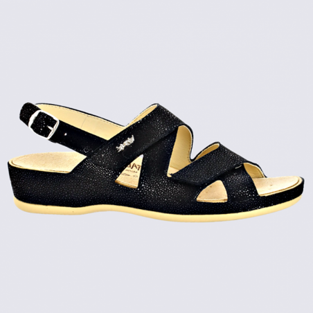 Sandales Vital, sandales femme en cuir noir