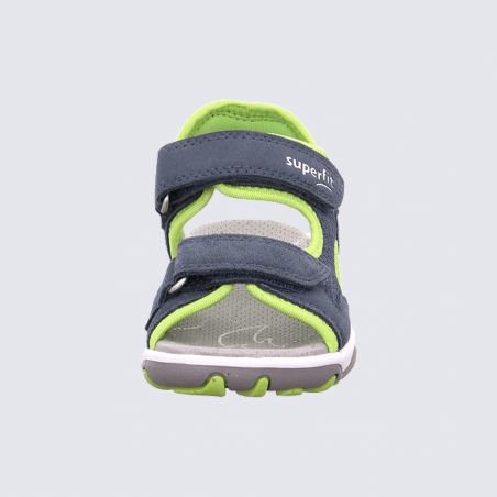 Sandales Superfit, sandales sportives enfants en velours bleu