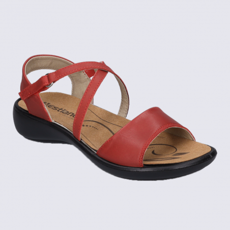 Sandales Westland by Josef Seibel, sandales tendances femme en cuir rouge