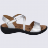 Sandales Westland by Josef Seibel, sandales tendances femme en cuir argenté Sandales Westland by Josef Seibel, sandales tendances femme en cuir argenté
