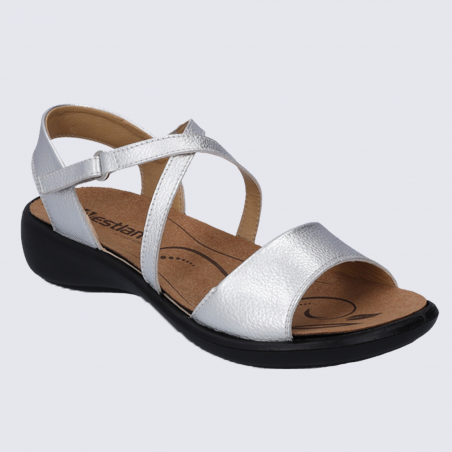 Sandales Westland by Josef Seibel, sandales tendances femme en cuir argenté