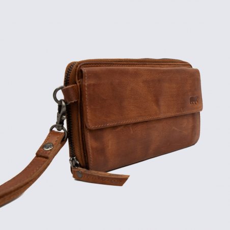 Pochette Bear, pochette à bandoulière mixte en cuir marron Pochette Bear, pochette à bandoulière mixte en cuir marron