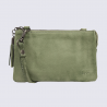Pochette Bear, pochette à bandoulière femme en cuir vert Pochette Bear, pochette à bandoulière femme en cuir vert