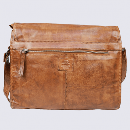Sac à bandoulière Bear Design, sac à bandoulière tendance en cuir marron Sac à bandoulière Bear Design, sac à bandoulière tendance en cuir marron