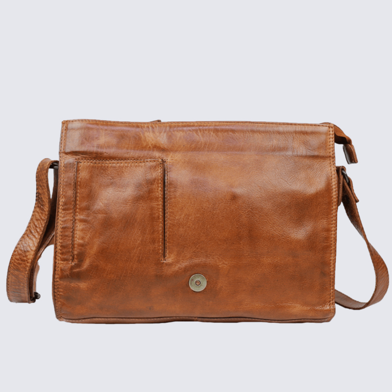 Sac à bandoulière Bear Design, sac à bandoulière tendance en cuir marron