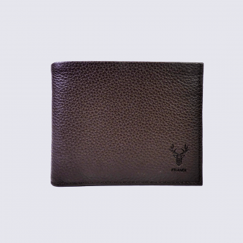 Portefeuille Frandi, portefeuille compact pour homme en cuir noir