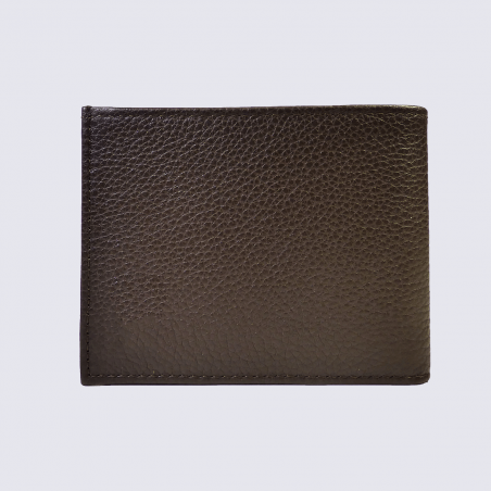 Portefeuille Frandi, portefeuille compact pour homme en cuir marron