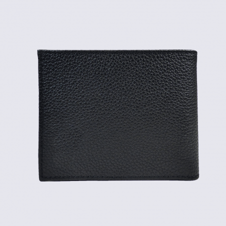 Portefeuille Frandi, portefeuille compact pour homme en cuir noir