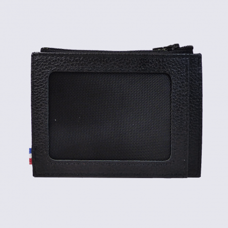 Porte-cartes Frandi, porte-cartes pour homme en cuir noir