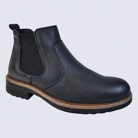 Bottines Ara, bottines chelsea homme en cuir noir