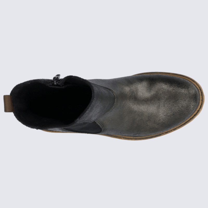 Bottes Josef Seibel, bottes tendances femme en cuir bronze et noir