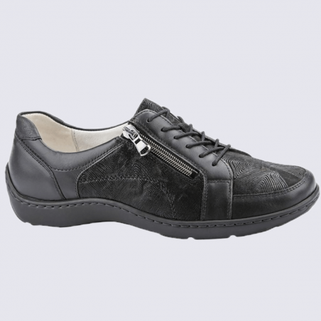 Chaussures Waldlaufer, chaussures élégants femme en cuir noir