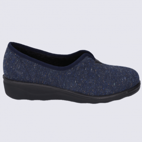 Chaussons Westland by Josef Seibel, chaussons fourrés femme en textile bleu