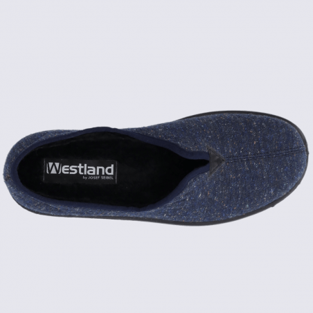 Chaussons Westland by Josef Seibel, chaussons fourrés femme en textile bleu