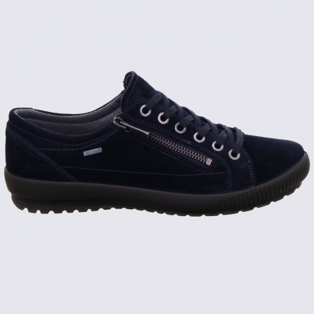 Baskets Legero, baskets basses femme en cuir nubuck bleu