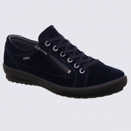 Baskets Legero, baskets basses femme en cuir nubuck bleu