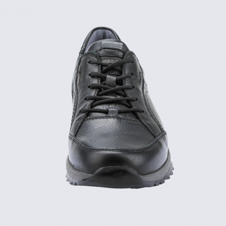 Chaussures Waldlaufer, chaussures confortables homme en cuir noir
