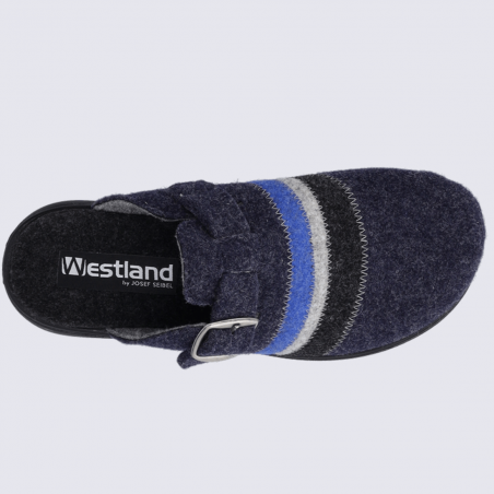 Mules Westland by Josef Seibel, mules confortables femme en feutre bleu