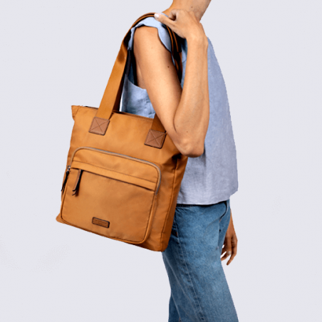 Sac porté épaule Hexagona, sac porté épaule 2 anses femme caramel Sac porté épaule Hexagona, sac porté épaule 2 anses femme caramel