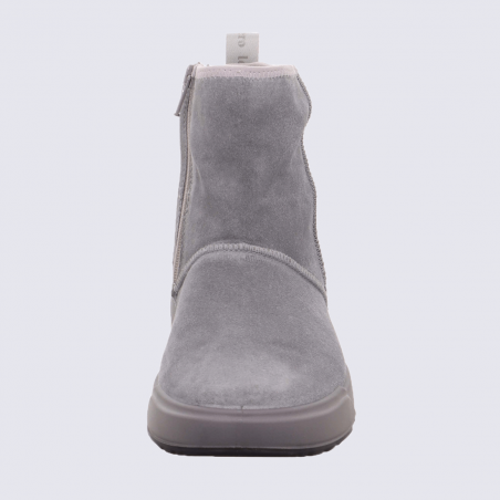 Bottines Legero, bottines fourrées femme en velours gris